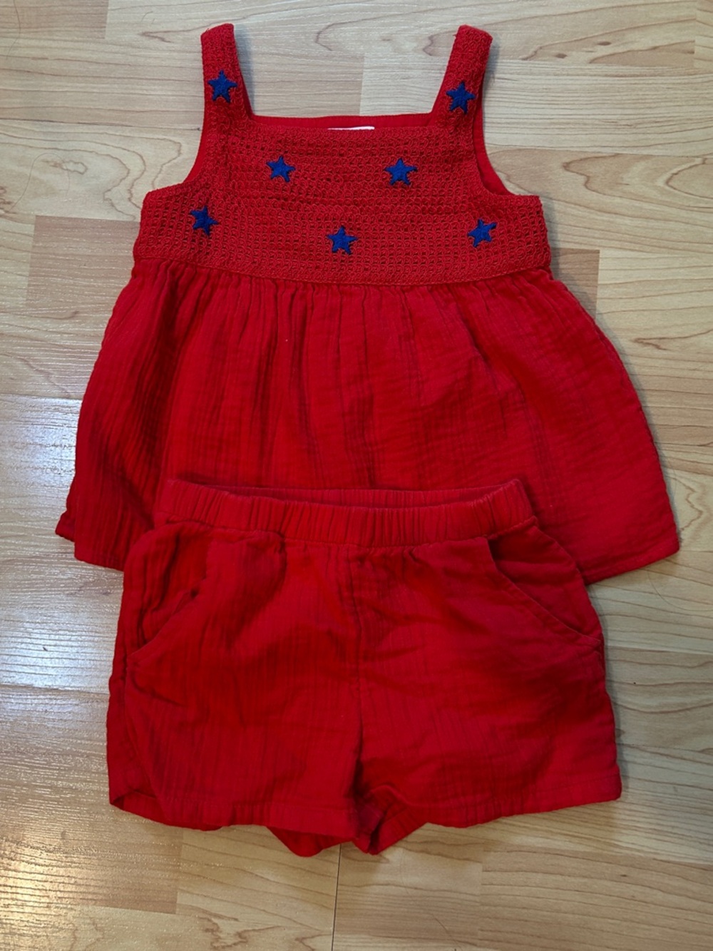 Cat & Jack Red Two-Piece Star Accent Kids Set